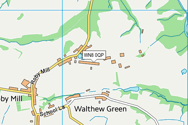 WN8 0QP map - OS VectorMap District (Ordnance Survey)