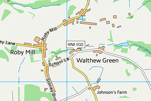 WN8 0QS map - OS VectorMap District (Ordnance Survey)