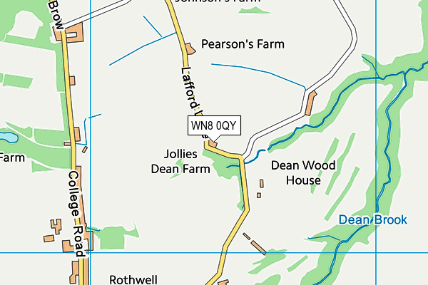 WN8 0QY map - OS VectorMap District (Ordnance Survey)