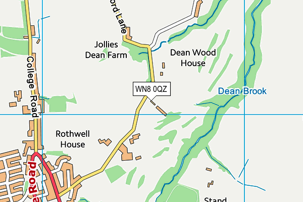 WN8 0QZ map - OS VectorMap District (Ordnance Survey) WN8 0QZ map - OS VectorMap District (Ordnance Survey)