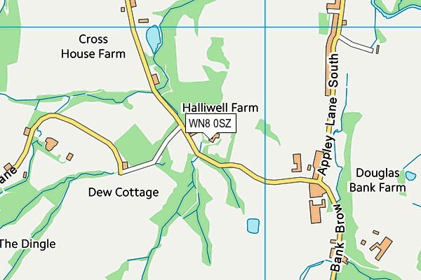 WN8 0SZ map - OS VectorMap District (Ordnance Survey)