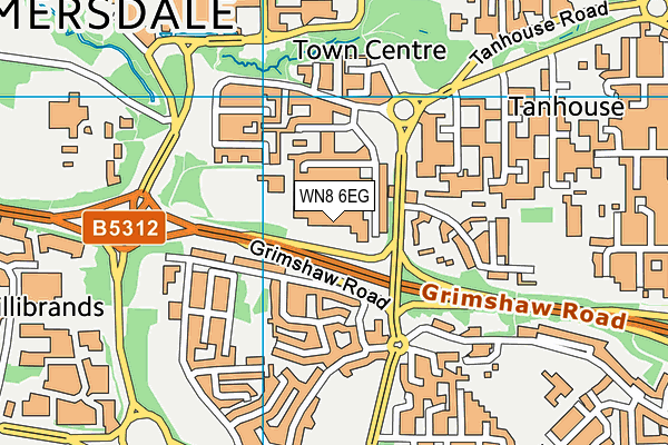 WN8 6EG map - OS VectorMap District (Ordnance Survey) WN8 6EG map - OS VectorMap District (Ordnance Survey)