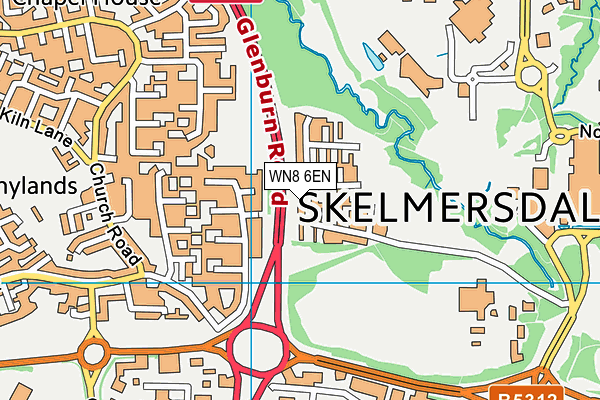 WN8 6EN map - OS VectorMap District (Ordnance Survey) WN8 6EN map - OS VectorMap District (Ordnance Survey)
