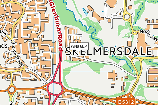 WN8 6EP map - OS VectorMap District (Ordnance Survey) WN8 6EP map - OS VectorMap District (Ordnance Survey)
