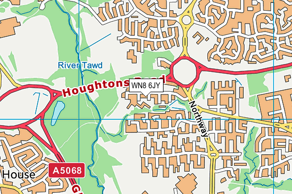 WN8 6JY map - OS VectorMap District (Ordnance Survey) WN8 6JY map - OS VectorMap District (Ordnance Survey)
