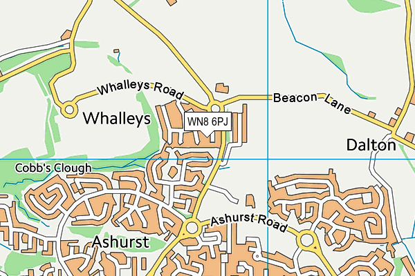 WN8 6PJ map - OS VectorMap District (Ordnance Survey) WN8 6PJ map - OS VectorMap District (Ordnance Survey)