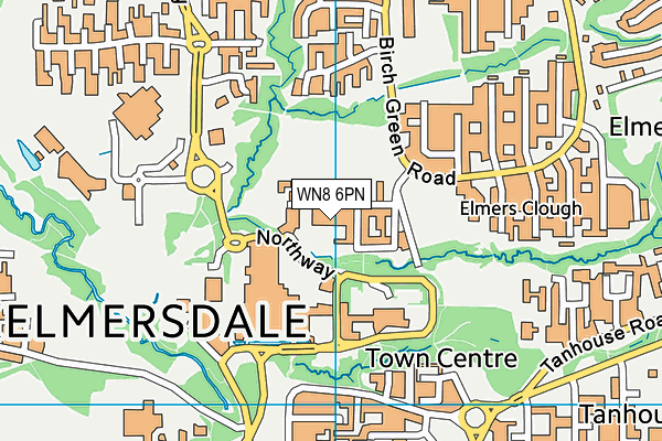 WN8 6PN map - OS VectorMap District (Ordnance Survey) WN8 6PN map - OS VectorMap District (Ordnance Survey)