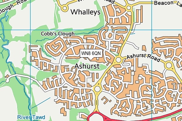 WN8 6QN map - OS VectorMap District (Ordnance Survey) WN8 6QN map - OS VectorMap District (Ordnance Survey)
