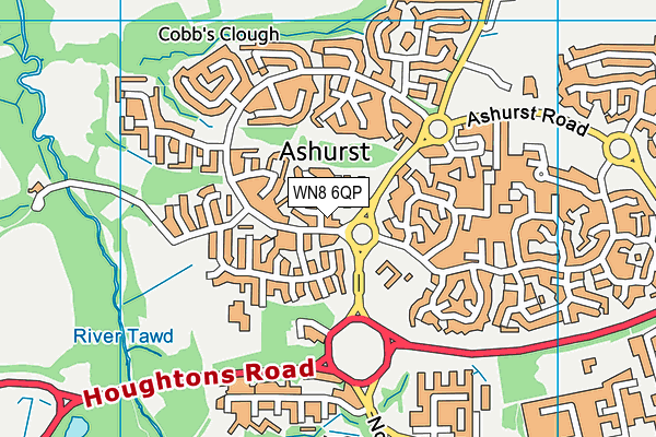 WN8 6QP map - OS VectorMap District (Ordnance Survey) WN8 6QP map - OS VectorMap District (Ordnance Survey)