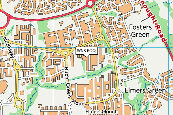 WN8 6QQ map - OS VectorMap District (Ordnance Survey) WN8 6QQ map - OS VectorMap District (Ordnance Survey)