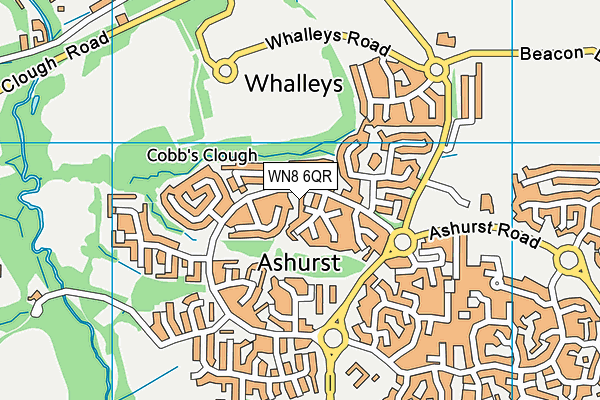 WN8 6QR map - OS VectorMap District (Ordnance Survey) WN8 6QR map - OS VectorMap District (Ordnance Survey)