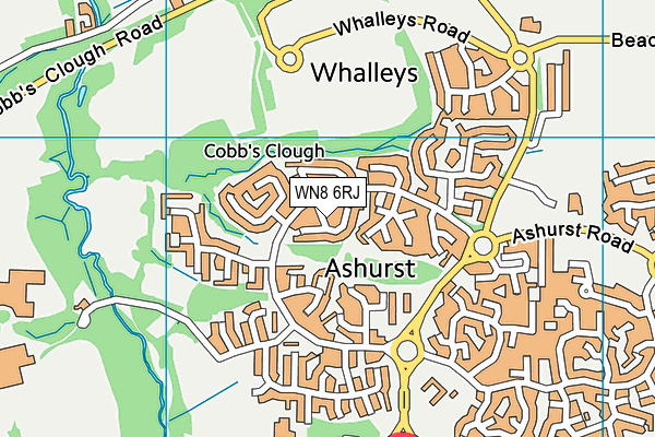 WN8 6RJ map - OS VectorMap District (Ordnance Survey) WN8 6RJ map - OS VectorMap District (Ordnance Survey)