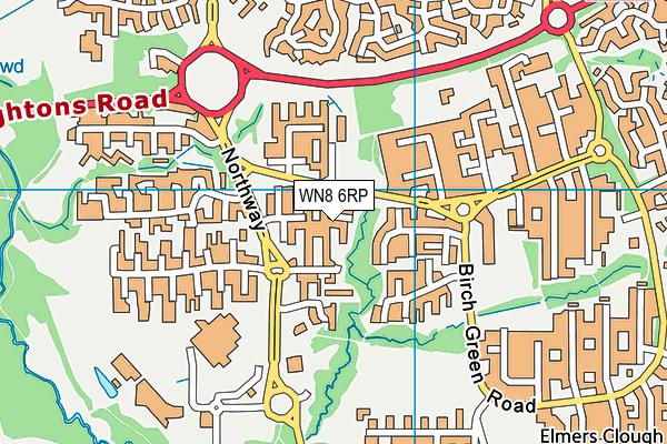 WN8 6RP map - OS VectorMap District (Ordnance Survey) WN8 6RP map - OS VectorMap District (Ordnance Survey)