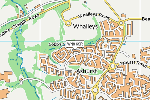 WN8 6SR map - OS VectorMap District (Ordnance Survey) WN8 6SR map - OS VectorMap District (Ordnance Survey)