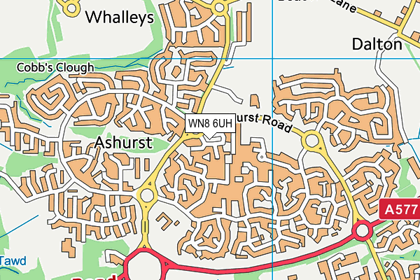 WN8 6UH map - OS VectorMap District (Ordnance Survey) WN8 6UH map - OS VectorMap District (Ordnance Survey)