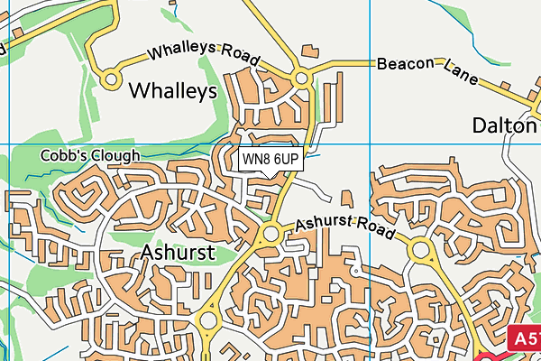 WN8 6UP map - OS VectorMap District (Ordnance Survey) WN8 6UP map - OS VectorMap District (Ordnance Survey)