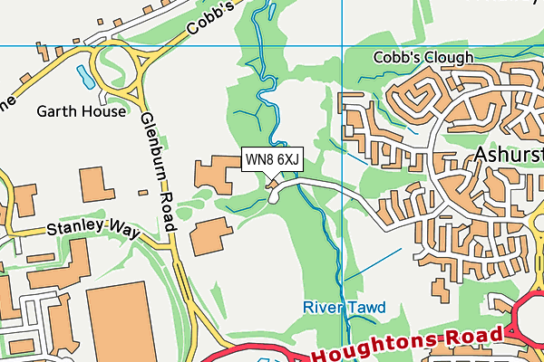 WN8 6XJ map - OS VectorMap District (Ordnance Survey) WN8 6XJ map - OS VectorMap District (Ordnance Survey)