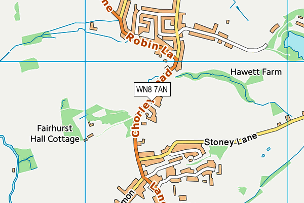WN8 7AN map - OS VectorMap District (Ordnance Survey) WN8 7AN map - OS VectorMap District (Ordnance Survey)