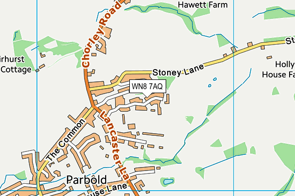 WN8 7AQ map - OS VectorMap District (Ordnance Survey) WN8 7AQ map - OS VectorMap District (Ordnance Survey)