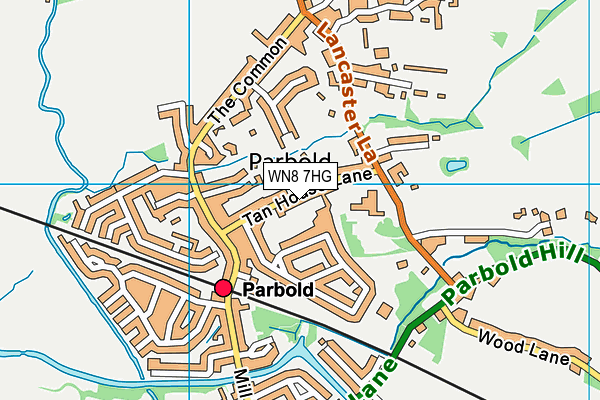 WN8 7HG map - OS VectorMap District (Ordnance Survey)