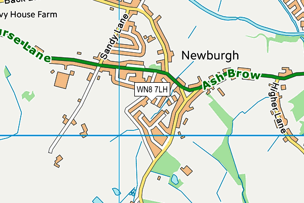 WN8 7LH map - OS VectorMap District (Ordnance Survey)