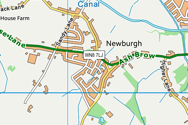WN8 7LJ map - OS VectorMap District (Ordnance Survey)