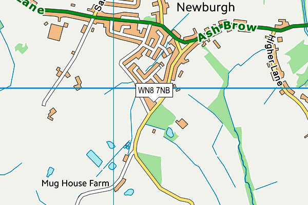 WN8 7NB map - OS VectorMap District (Ordnance Survey) WN8 7NB map - OS VectorMap District (Ordnance Survey)