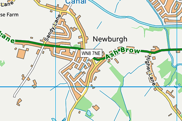 WN8 7NE map - OS VectorMap District (Ordnance Survey)