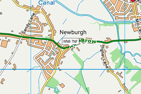 WN8 7NF map - OS VectorMap District (Ordnance Survey)