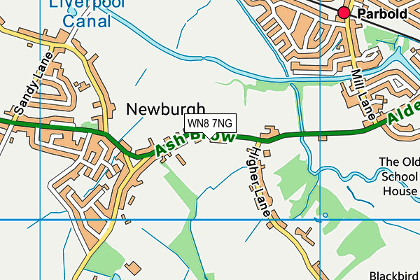 WN8 7NG map - OS VectorMap District (Ordnance Survey) WN8 7NG map - OS VectorMap District (Ordnance Survey)