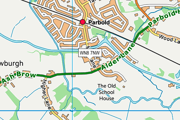 WN8 7NW map - OS VectorMap District (Ordnance Survey) WN8 7NW map - OS VectorMap District (Ordnance Survey)