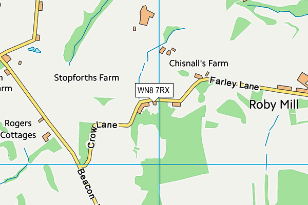WN8 7RX map - OS VectorMap District (Ordnance Survey) WN8 7RX map - OS VectorMap District (Ordnance Survey)