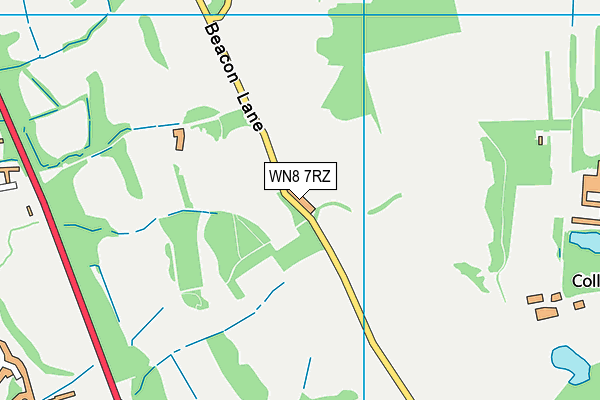 WN8 7RZ map - OS VectorMap District (Ordnance Survey) WN8 7RZ map - OS VectorMap District (Ordnance Survey)
