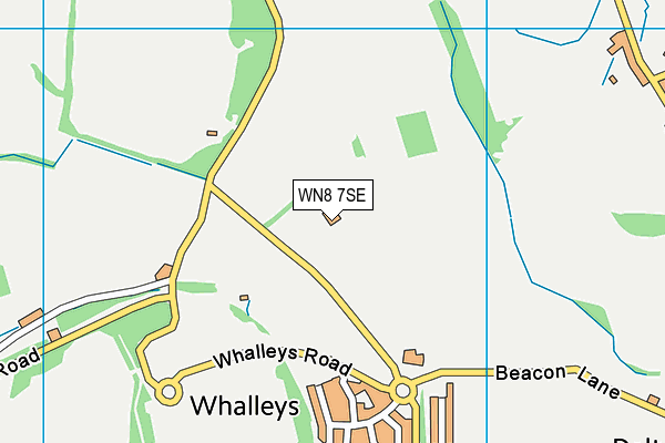 WN8 7SE map - OS VectorMap District (Ordnance Survey) WN8 7SE map - OS VectorMap District (Ordnance Survey)
