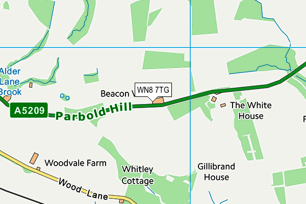 WN8 7TG map - OS VectorMap District (Ordnance Survey)