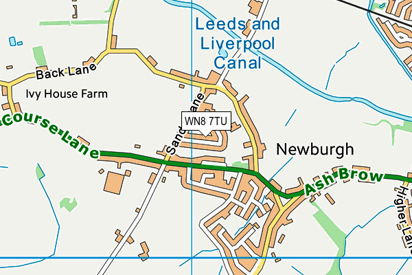 WN8 7TU map - OS VectorMap District (Ordnance Survey)