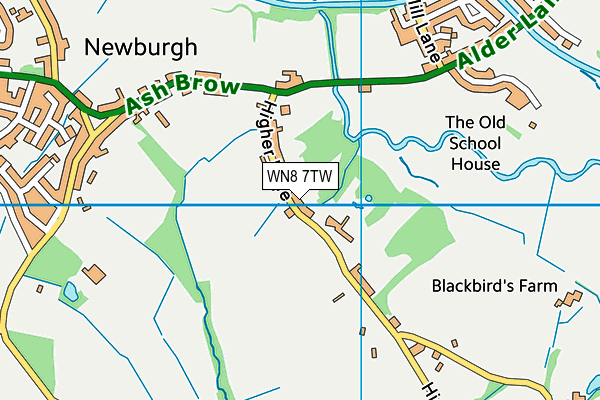 WN8 7TW map - OS VectorMap District (Ordnance Survey) WN8 7TW map - OS VectorMap District (Ordnance Survey)