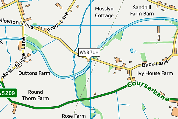 WN8 7UH map - OS VectorMap District (Ordnance Survey) WN8 7UH map - OS VectorMap District (Ordnance Survey)