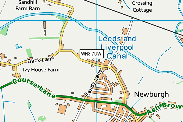 WN8 7UW map - OS VectorMap District (Ordnance Survey) WN8 7UW map - OS VectorMap District (Ordnance Survey)