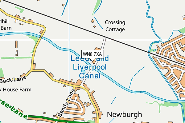 WN8 7XA map - OS VectorMap District (Ordnance Survey) WN8 7XA map - OS VectorMap District (Ordnance Survey)
