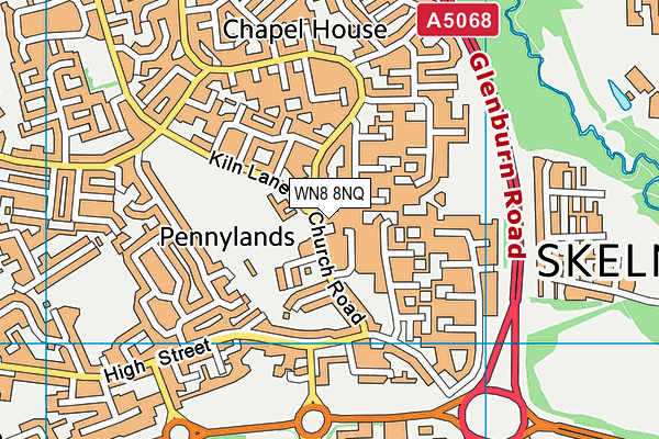 WN8 8NQ map - OS VectorMap District (Ordnance Survey) WN8 8NQ map - OS VectorMap District (Ordnance Survey)