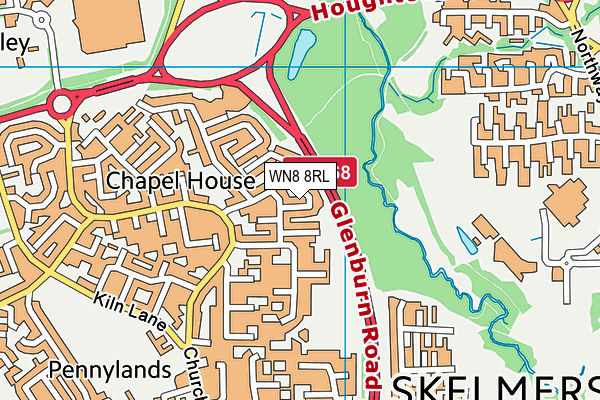 WN8 8RL map - OS VectorMap District (Ordnance Survey) WN8 8RL map - OS VectorMap District (Ordnance Survey)