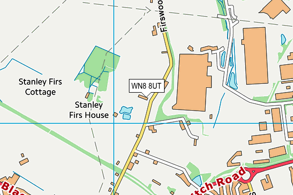 WN8 8UT map - OS VectorMap District (Ordnance Survey) WN8 8UT map - OS VectorMap District (Ordnance Survey)