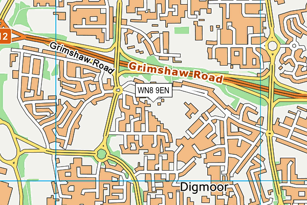 WN8 9EN map - OS VectorMap District (Ordnance Survey) WN8 9EN map - OS VectorMap District (Ordnance Survey)