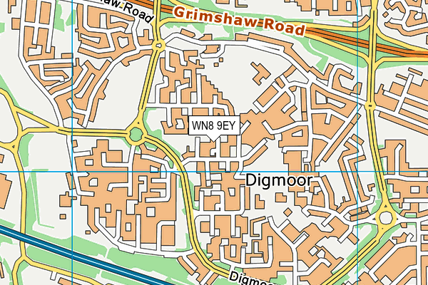 WN8 9EY map - OS VectorMap District (Ordnance Survey) WN8 9EY map - OS VectorMap District (Ordnance Survey)