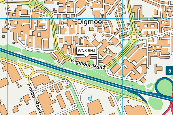 WN8 9HJ map - OS VectorMap District (Ordnance Survey) WN8 9HJ map - OS VectorMap District (Ordnance Survey)