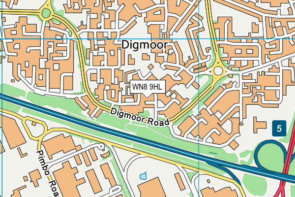 WN8 9HL map - OS VectorMap District (Ordnance Survey) WN8 9HL map - OS VectorMap District (Ordnance Survey)