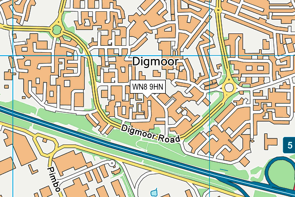WN8 9HN map - OS VectorMap District (Ordnance Survey) WN8 9HN map - OS VectorMap District (Ordnance Survey)