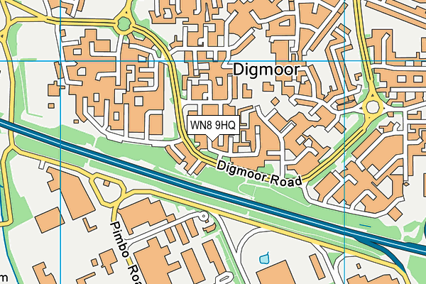 WN8 9HQ map - OS VectorMap District (Ordnance Survey) WN8 9HQ map - OS VectorMap District (Ordnance Survey)