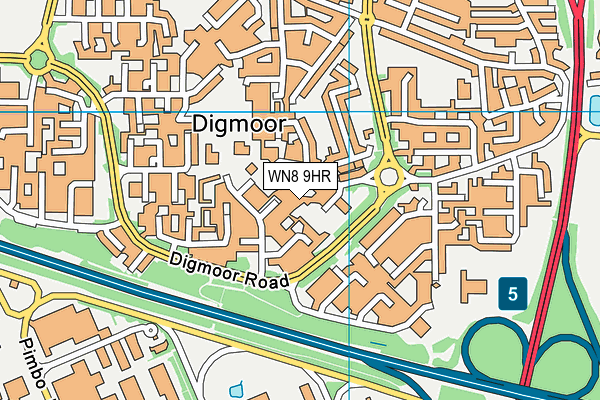 WN8 9HR map - OS VectorMap District (Ordnance Survey) WN8 9HR map - OS VectorMap District (Ordnance Survey)